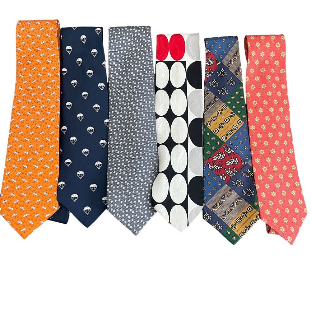 Various Brands & Design Neck Tie Lot Of 6